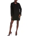 Barbour Claudette Wool-blend Shirtdress In Black