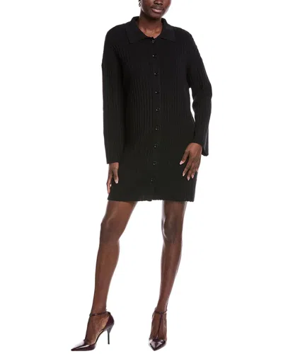 Barbour Claudette Wool-blend Shirtdress In Black
