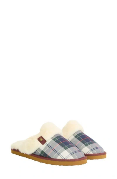 Barbour Claudia Faux Fur Lined Scuff Slipper In Multi