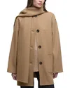 Barbour Clementine Double Faced Scarf Coat In Brown