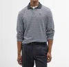 Barbour Cleveland Long Sleeve Cotton Rib Polo In Black