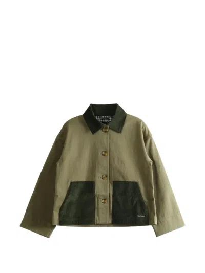Barbour Cloverdale Cropped Jacket In Green