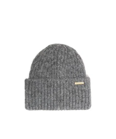 Barbour Coarse-knit Rolled-edge Knitted Cold Cap In Gray