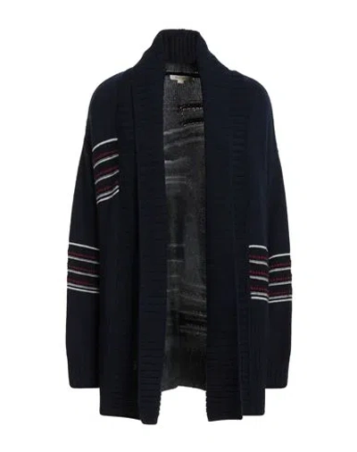 Barbour Coastal Collection Woman Cardigan Navy Size 8 Acrylic, Wool, Synthetic Fibers, Alpaca Wool,  In Blue