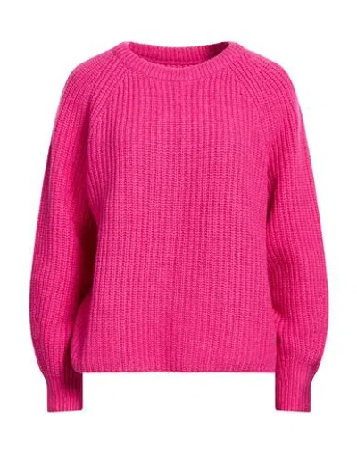 Barbour Coastal Collection Woman Sweater Fuchsia Size 12 Wool, Polyamide In Pink
