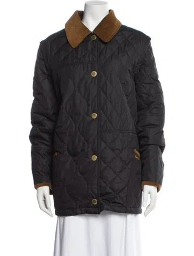 Pre-owned Barbour Coat In Black
