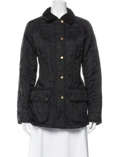 Pre-owned Barbour Coat In Black