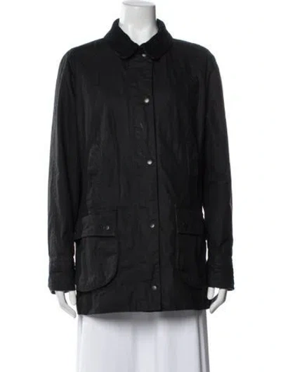Pre-owned Barbour Coat In Black