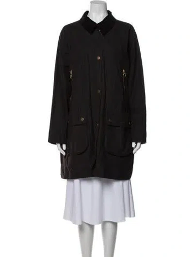 Pre-owned Barbour Coat In Black