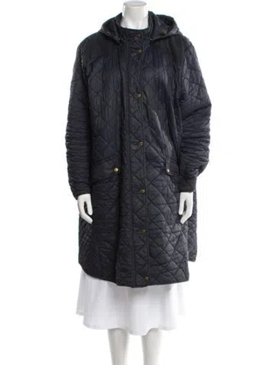 Pre-owned Barbour Coat In Blue