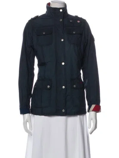 Pre-owned Barbour Coat In Blue