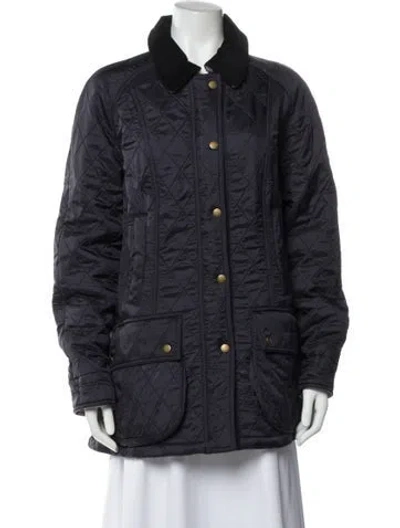 Pre-owned Barbour Coat In Blue
