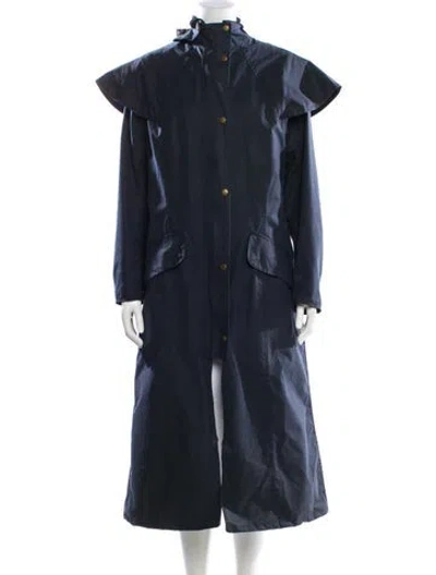 Pre-owned Barbour Coat In Blue