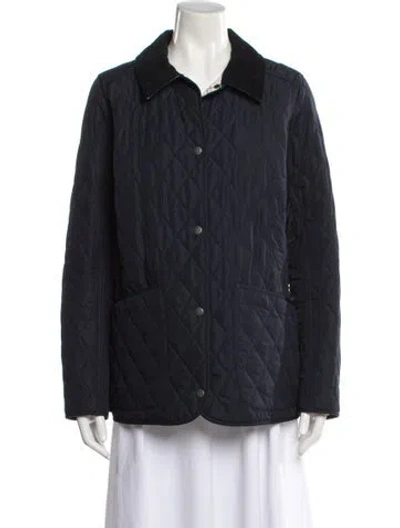 Pre-owned Barbour Coat In Blue