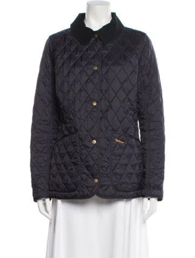Pre-owned Barbour Coat In Blue