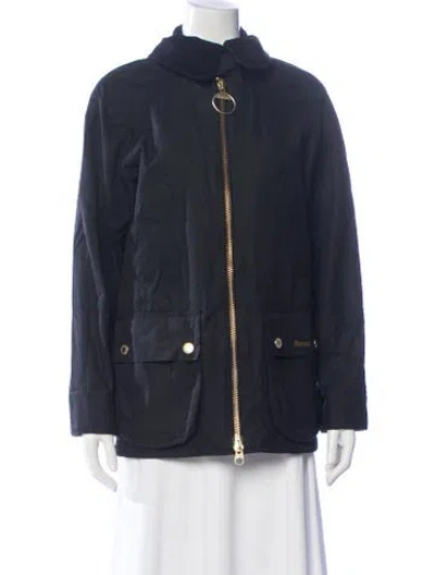 Pre-owned Barbour Coat In Blue