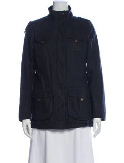 Pre-owned Barbour Coat In Blue