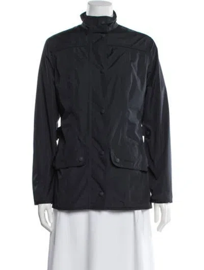 Pre-owned Barbour Coat In Blue