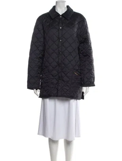 Pre-owned Barbour Coat In Blue