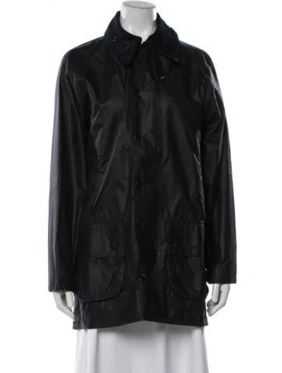 Pre-owned Barbour Coat In Blue