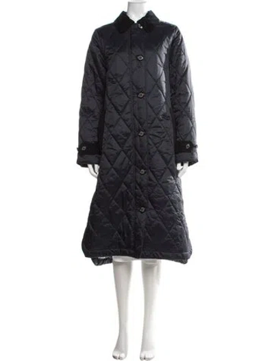 Pre-owned Barbour Coat In Blue