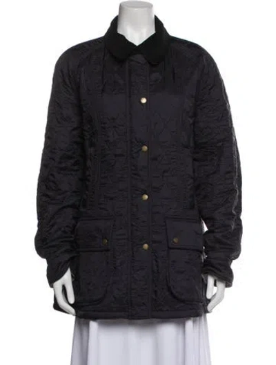 Pre-owned Barbour Coat In Blue