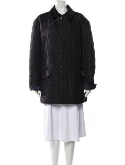 Pre-owned Barbour Coat In Blue