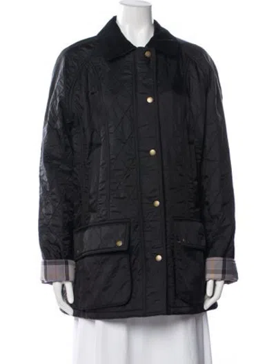 Pre-owned Barbour Coat In Blue