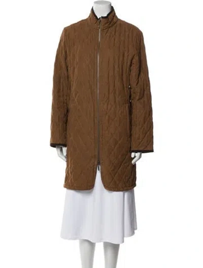 Pre-owned Barbour Coat In Brown