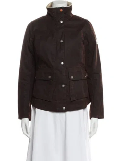 Pre-owned Barbour Coat In Brown
