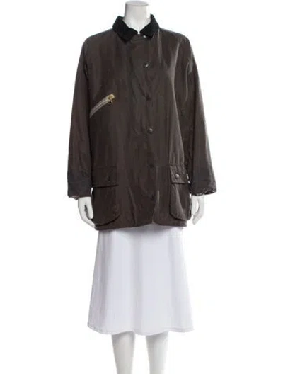 Pre-owned Barbour Coat In Brown