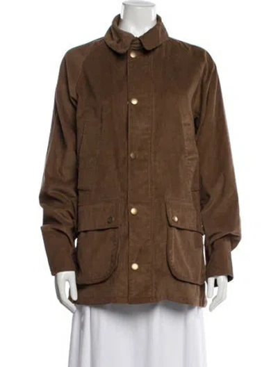 Pre-owned Barbour Coat In Brown