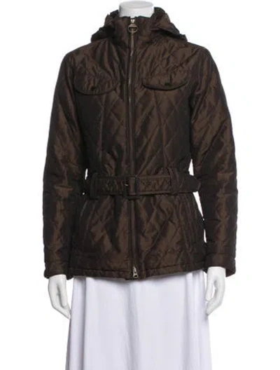 Pre-owned Barbour Coat In Brown