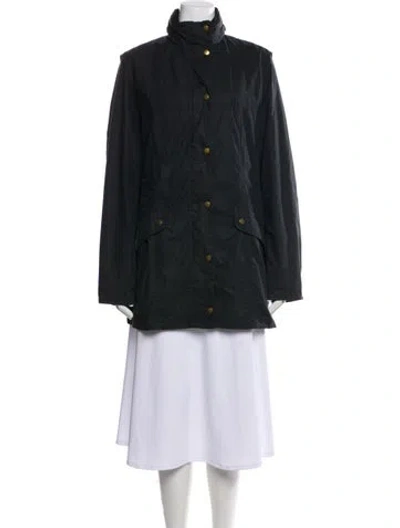 Pre-owned Barbour Coat In Gray