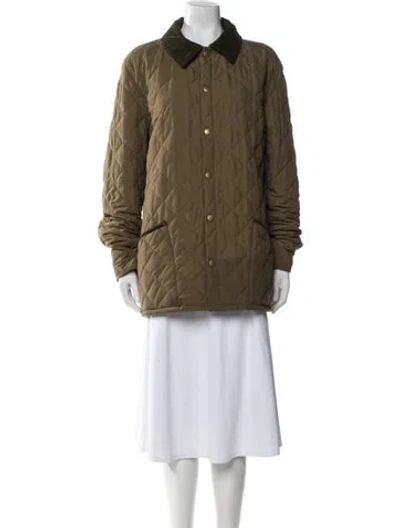 Pre-owned Barbour Coat In Green