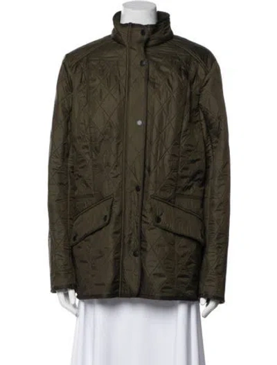 Pre-owned Barbour Coat In Green