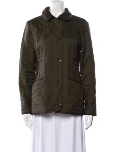 Pre-owned Barbour Coat In Green