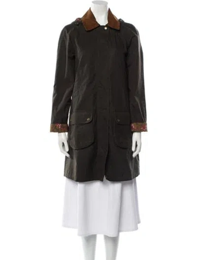 Pre-owned Barbour Coat In Green