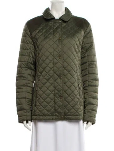 Pre-owned Barbour Coat In Green