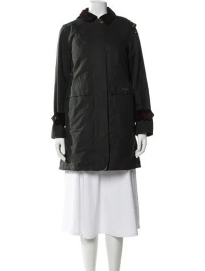 Pre-owned Barbour Coat In Green