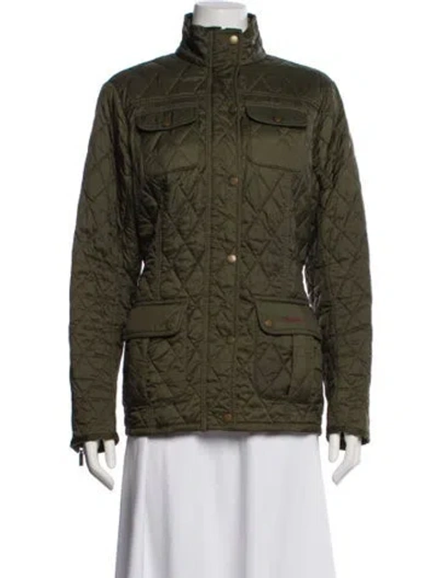 Pre-owned Barbour Coat In Green