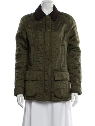 Pre-owned Barbour Coat In Green