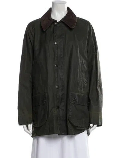 Pre-owned Barbour Coat In Green