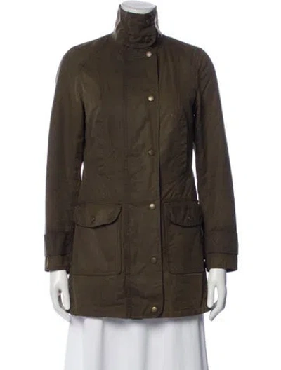 Pre-owned Barbour Coat In Green