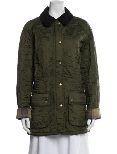 Pre-owned Barbour Coat In Green