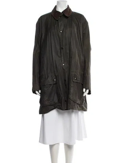 Pre-owned Barbour Coat In Green