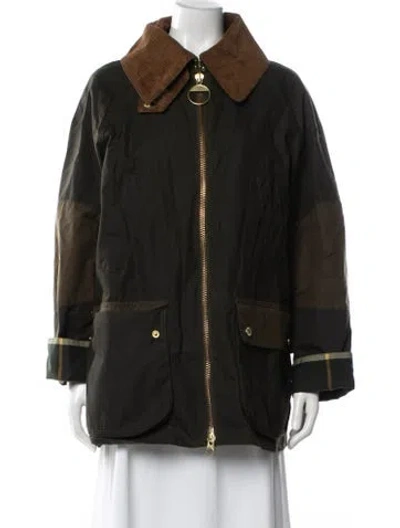 Pre-owned Barbour Coat In Green