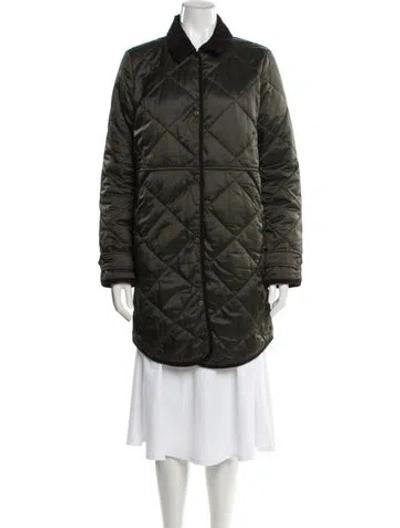 Pre-owned Barbour Coat In Green