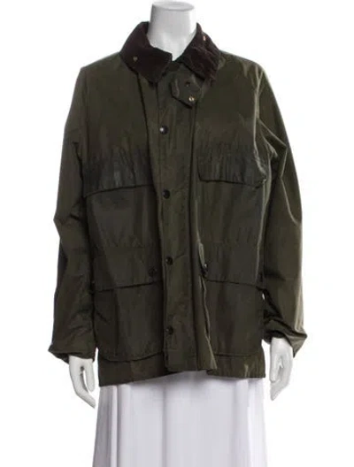 Pre-owned Barbour Coat In Green