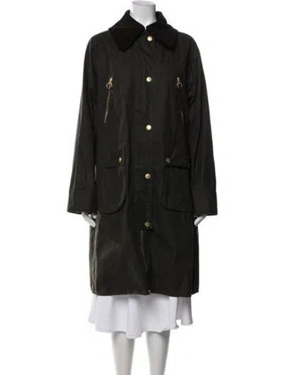 Pre-owned Barbour Coat In Green